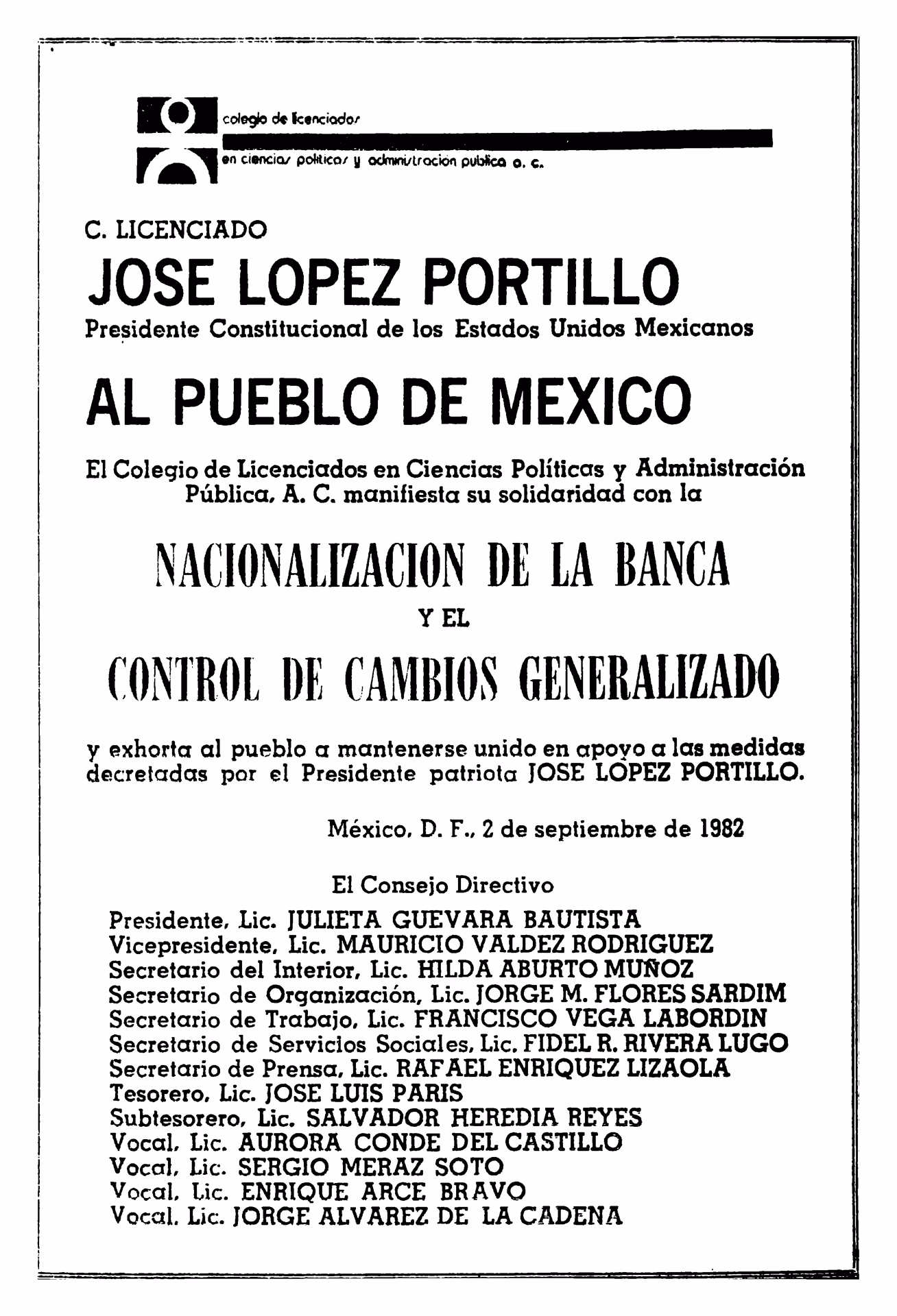 ¿Qué bancos se nacionalizaron en 1982?