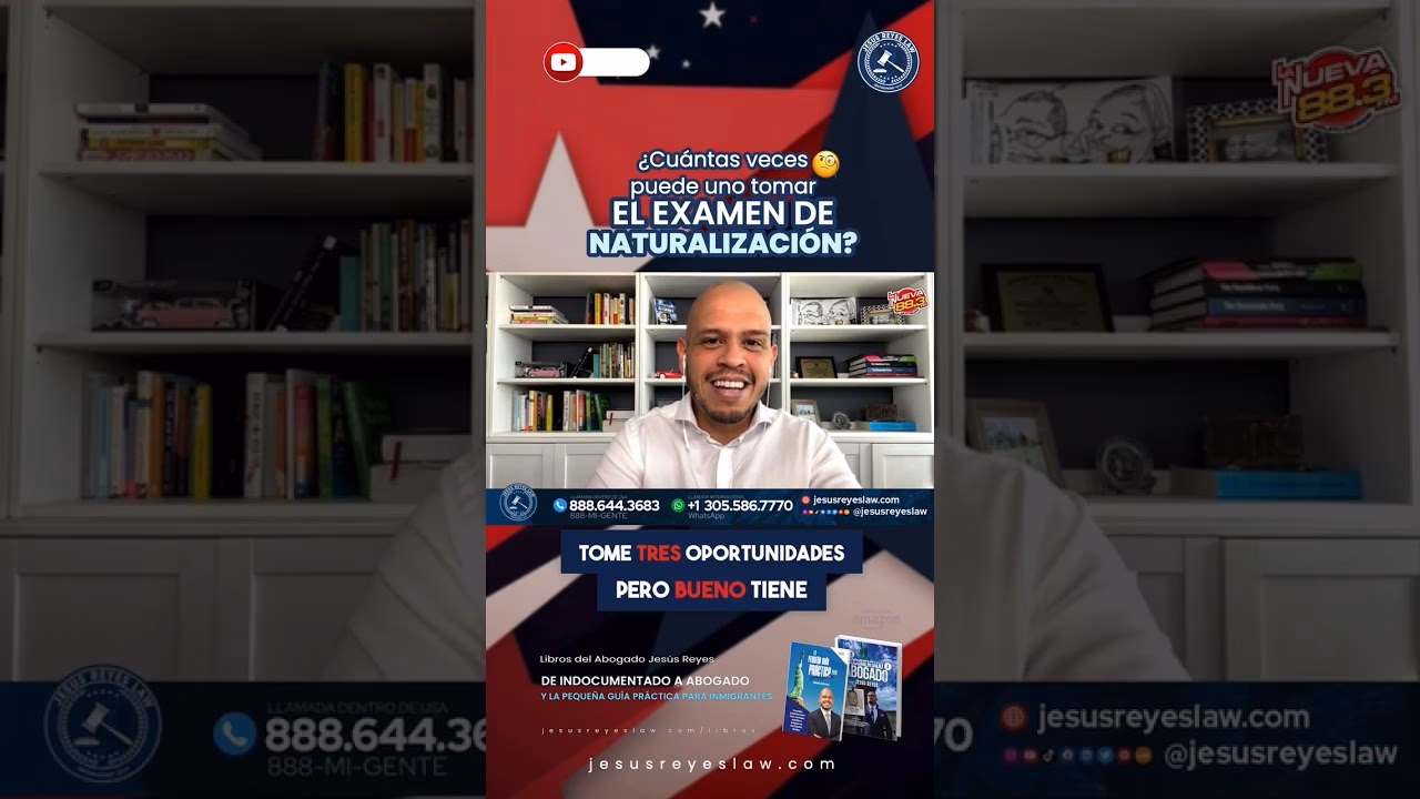 ¿Cuántas veces se puede presentar el examen de ciudadanía americana?