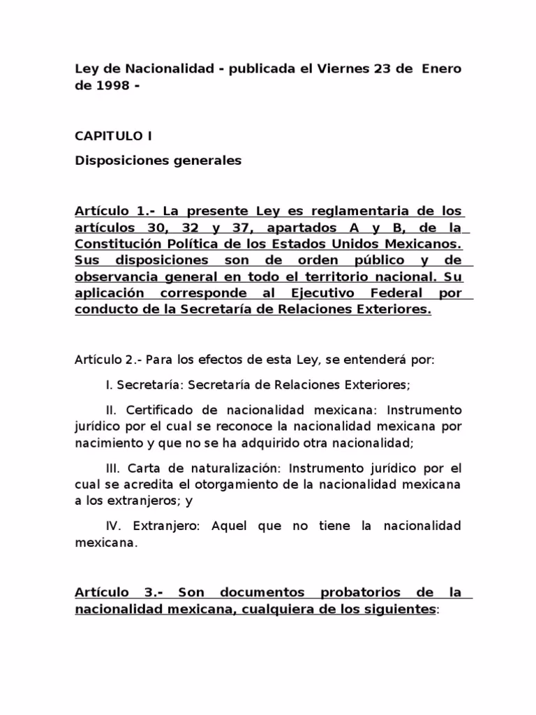 ¿Cuál es el origen de la nacionalidad mexicana?
