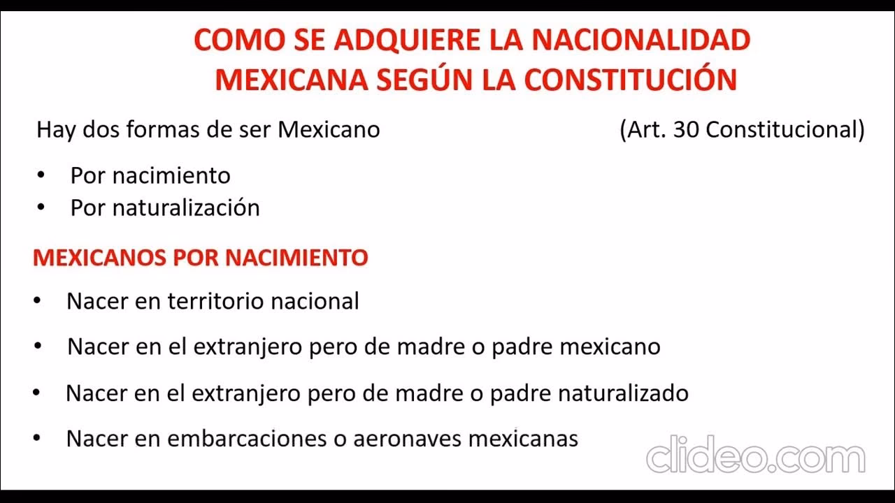 ¿Quiénes son mexicanos por nacimiento y por naturalización?