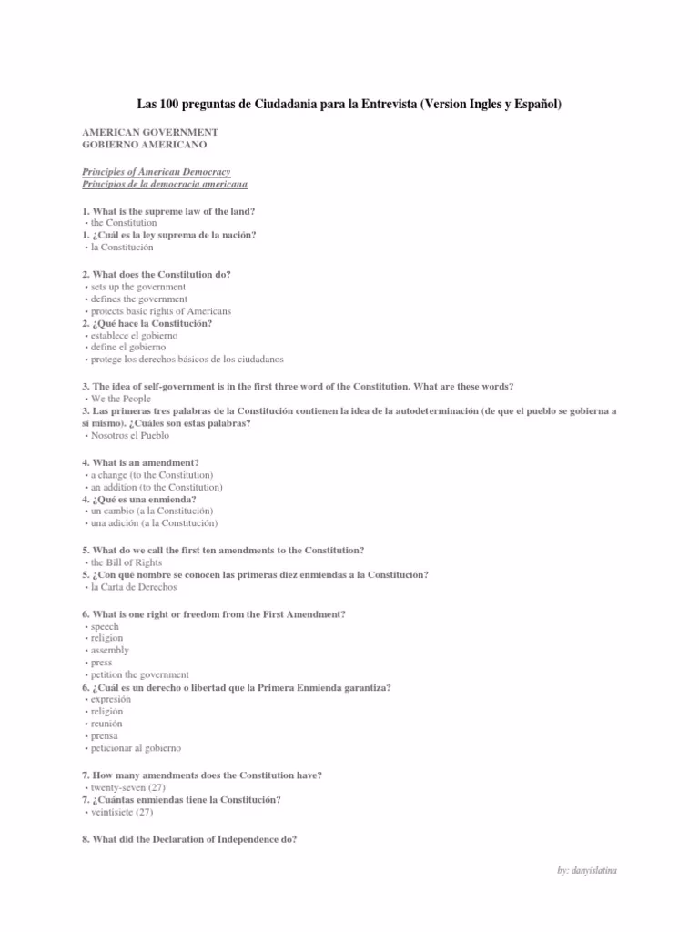 ¿Qué preguntas hacen para la residencia americana?
