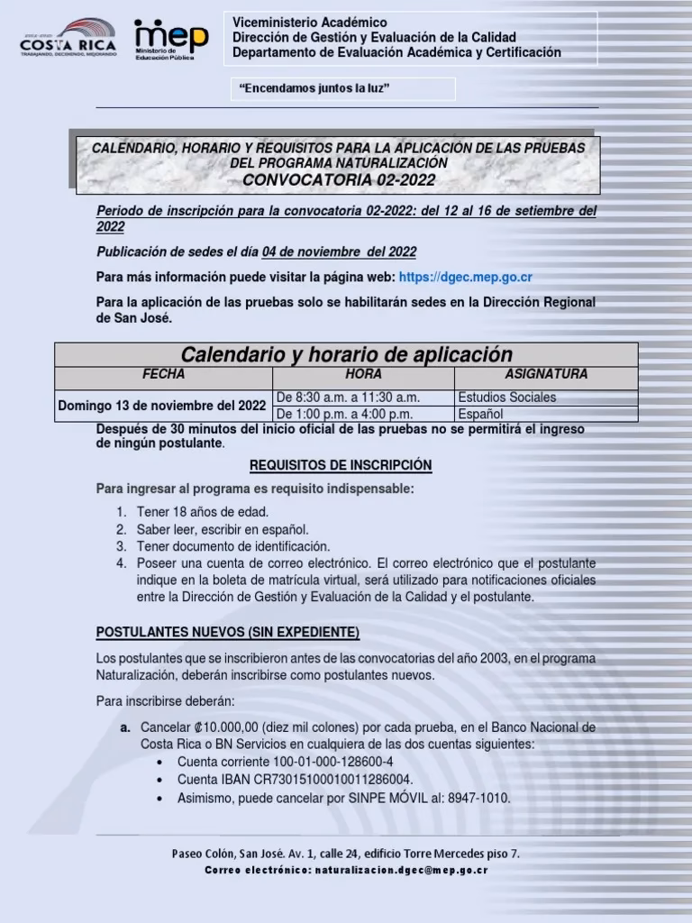 ¿Cómo puedo obtener la nacionalidad costarricense?